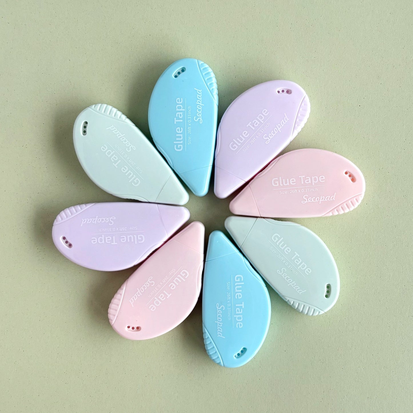 Cinta Adhesiva Doble Faz en Dispensador Secopad - Pastel Tones (7,9 m)