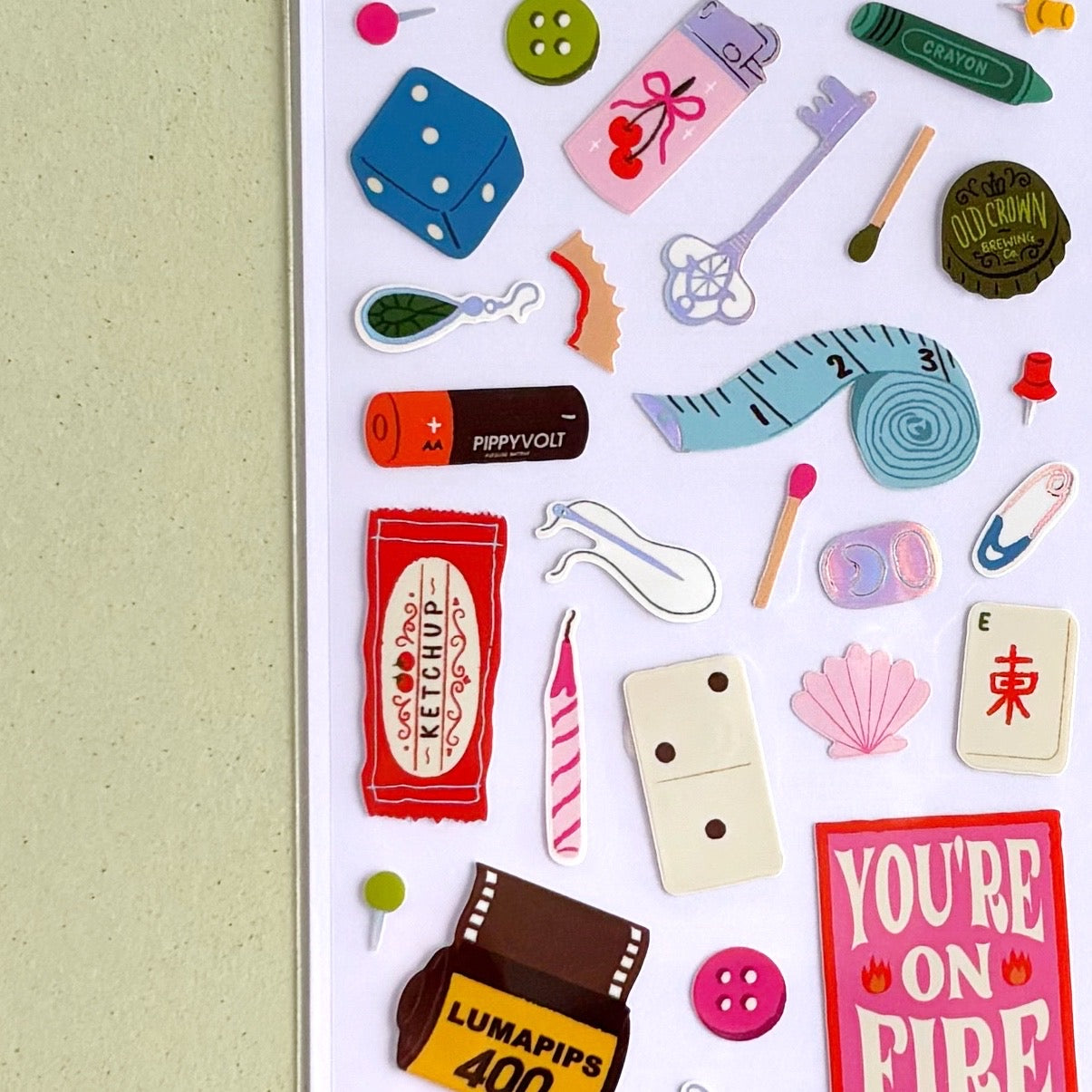 Stickers Pipsticks Original  My Junk Drawer (Lámina de 7.6 cm × 17.8 cm)