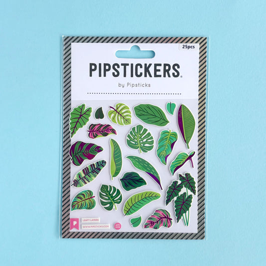 Stickers Pipsticks Original - Leafy Layers (Lamina de 7.6 cm x 17.8 cm)