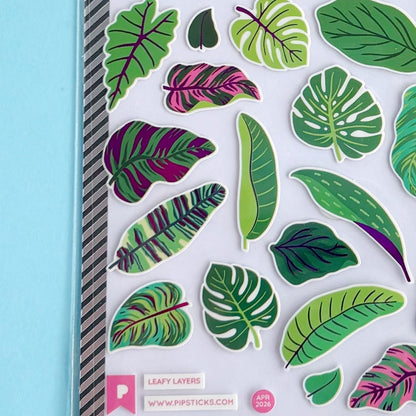 Stickers Pipsticks Original - Leafy Layers (Lamina de 7.6 cm x 17.8 cm)