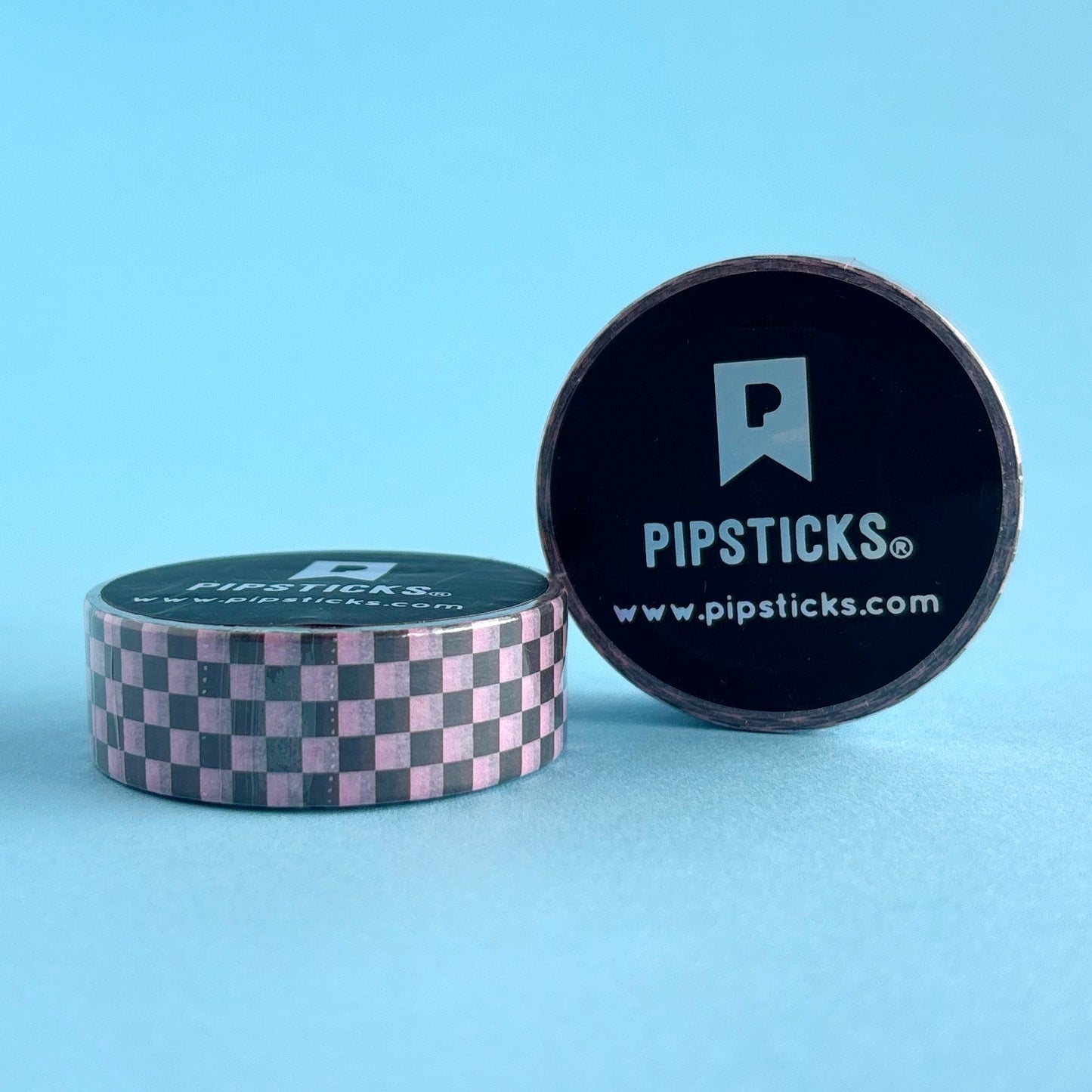 Washi Tape Pipsticks Original - Pink Up The Check (10 m x 1.5 cm)