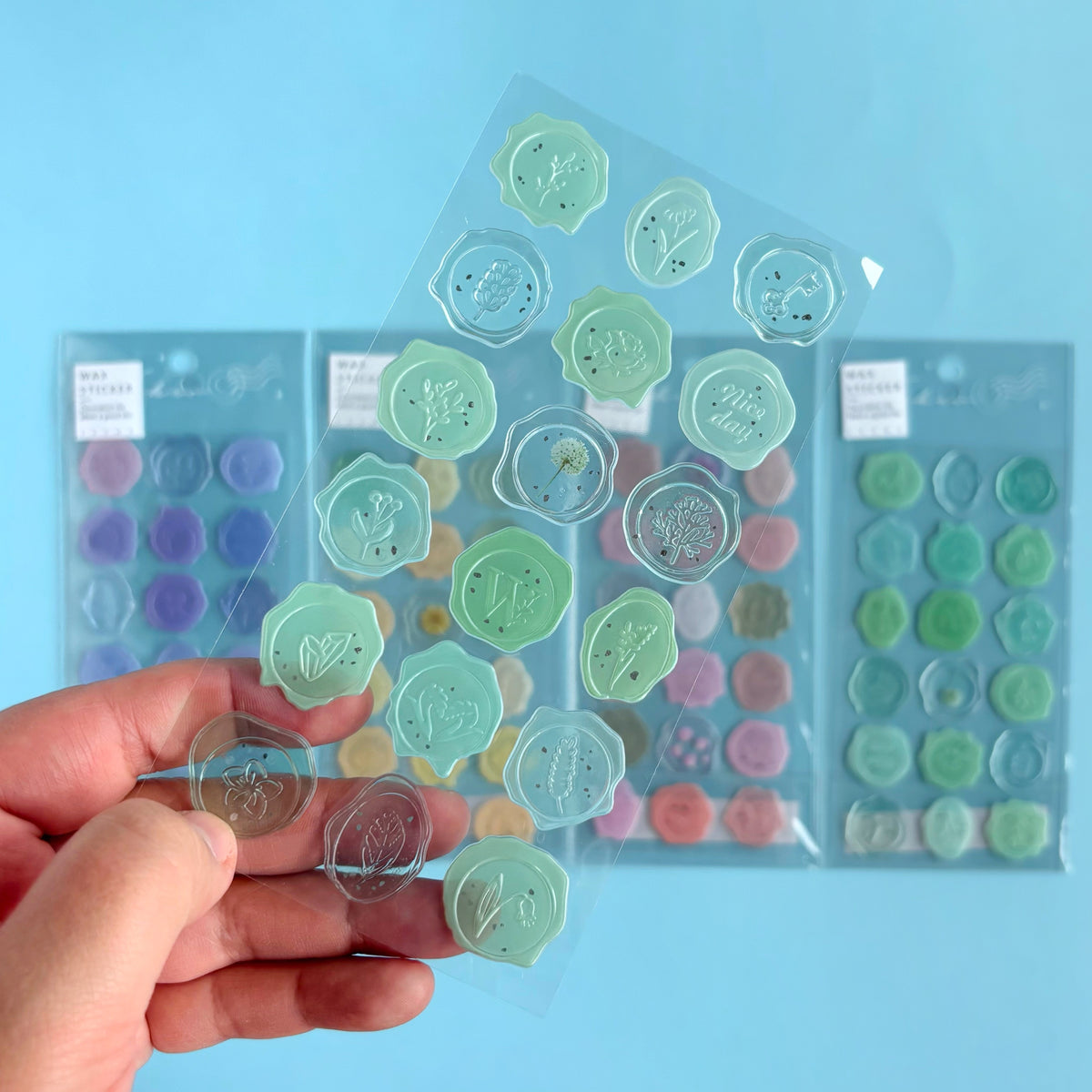 Stickers Floral Wax Seal - 1 hoja