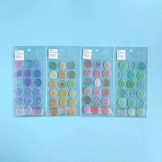Stickers Floral Wax Seal - 1 hoja