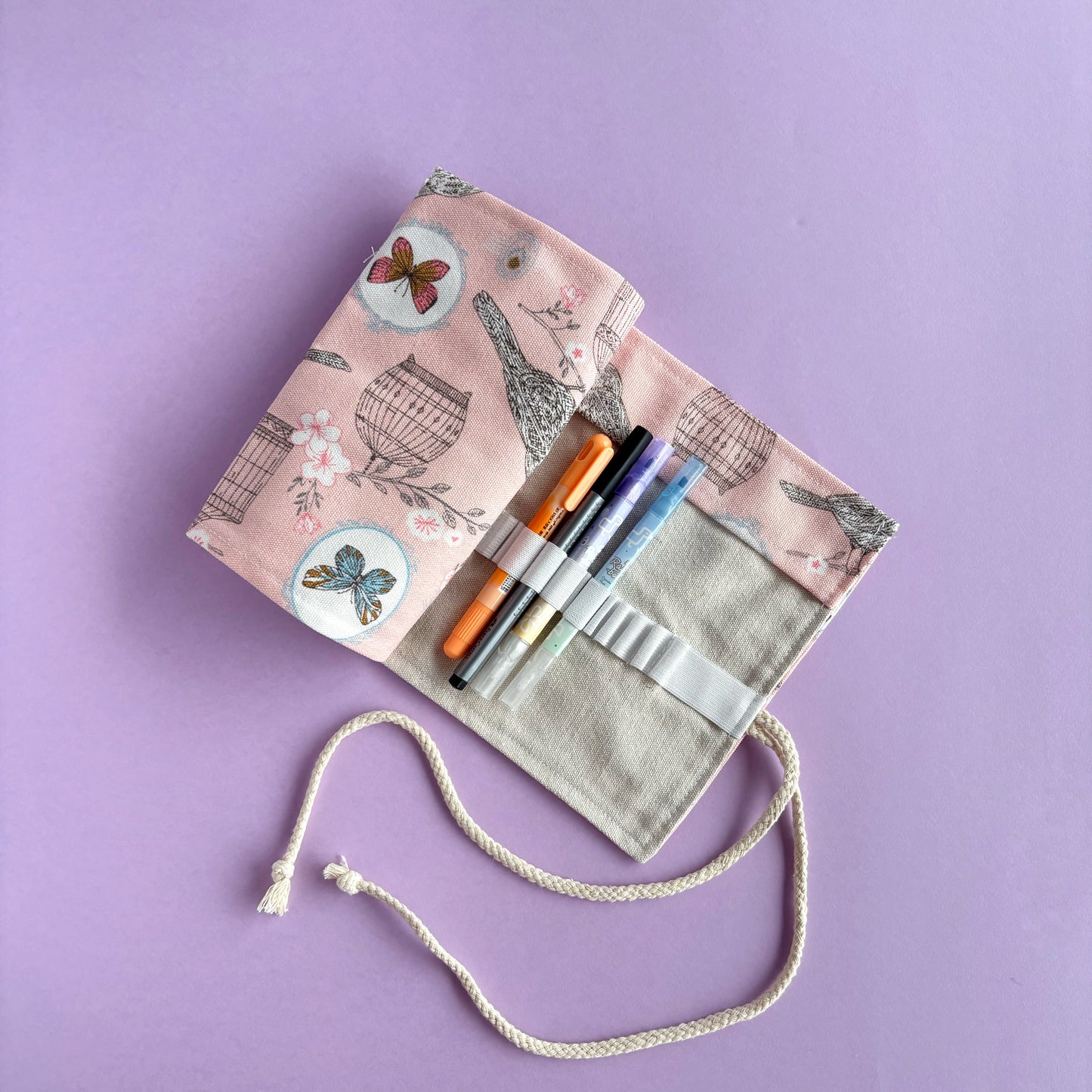 Estuche Enrollable de Lona para 48 Lápices - Birdsong
