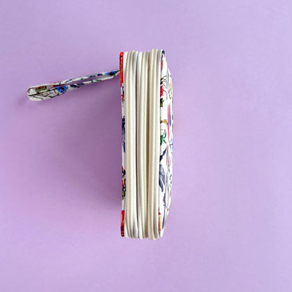 Estuche portátil para 72 lápices y pinceles con 3 compartimentos – Diseño floral - Ajuste alto