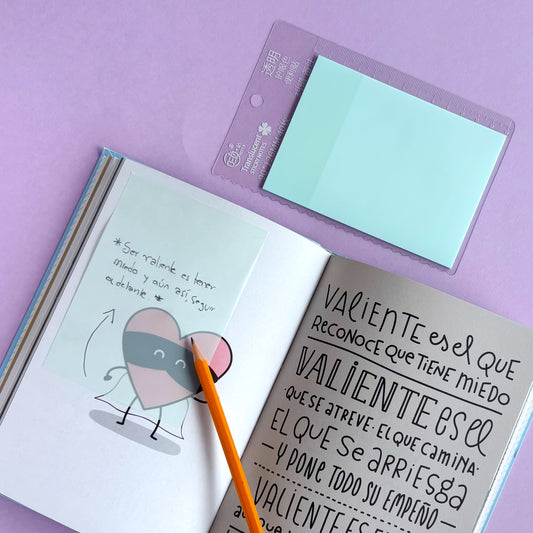Notas adhesivas traslúcidas grandes 9 × 12.6 cm – 40 hojas - para uso con lápiz, colores o marcadores permanentes