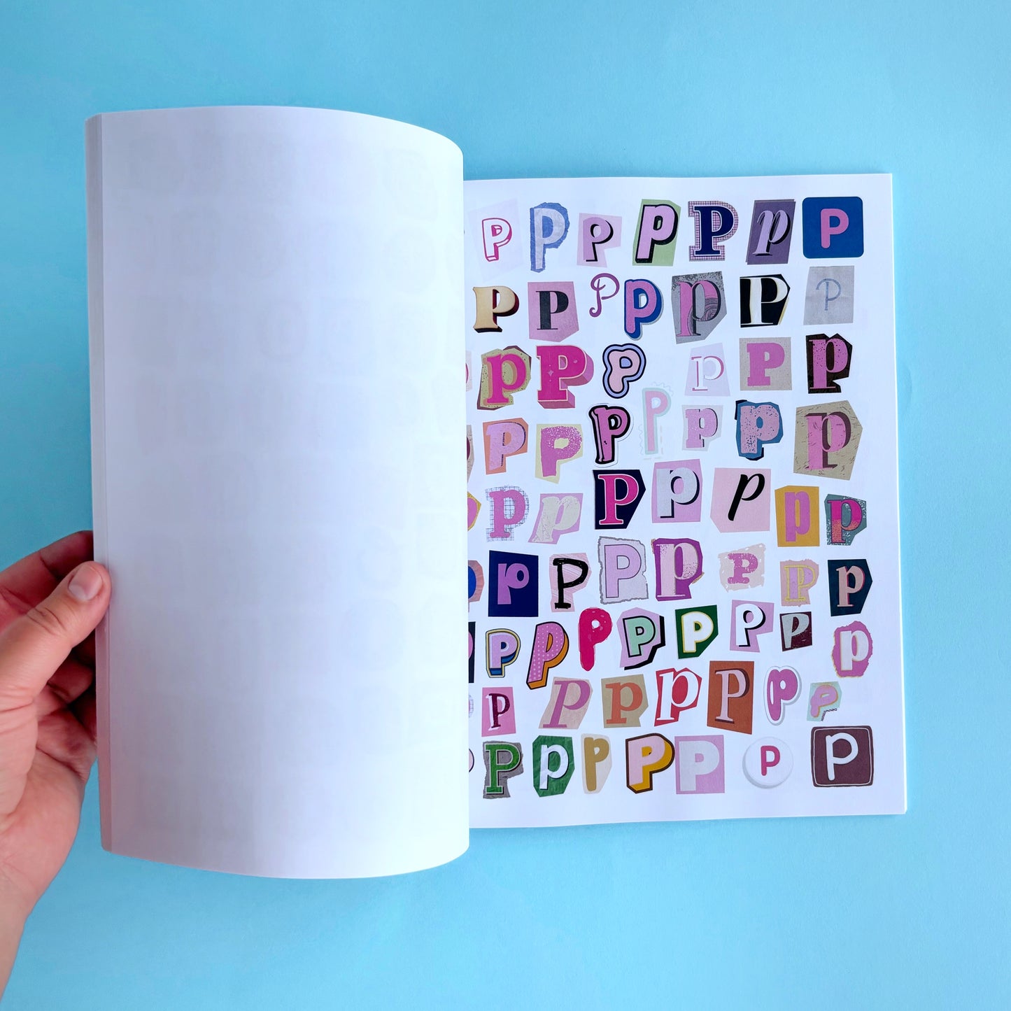 Libro para recortar: letras, números y símbolos – Pink Random Note (NO stickers)