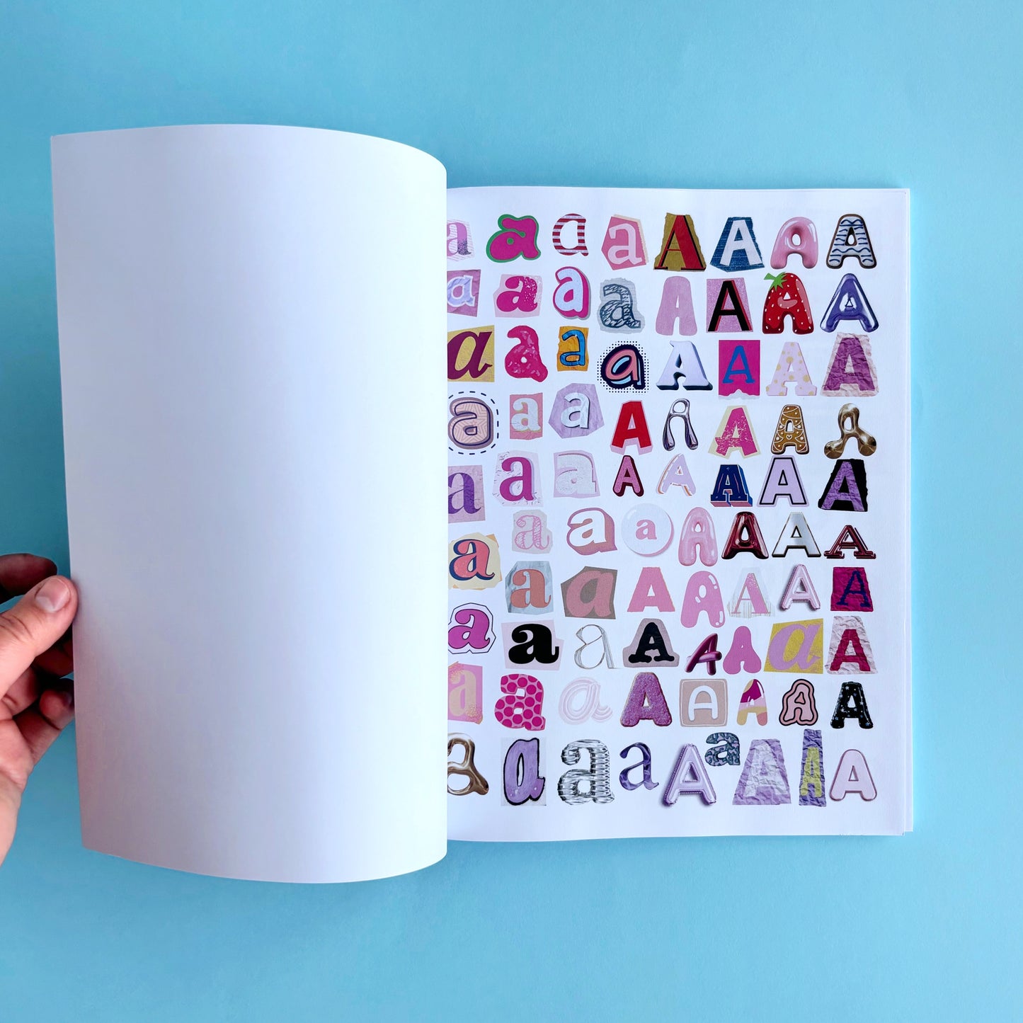 Libro para recortar: letras, números y símbolos – Pink Random Note (NO stickers)