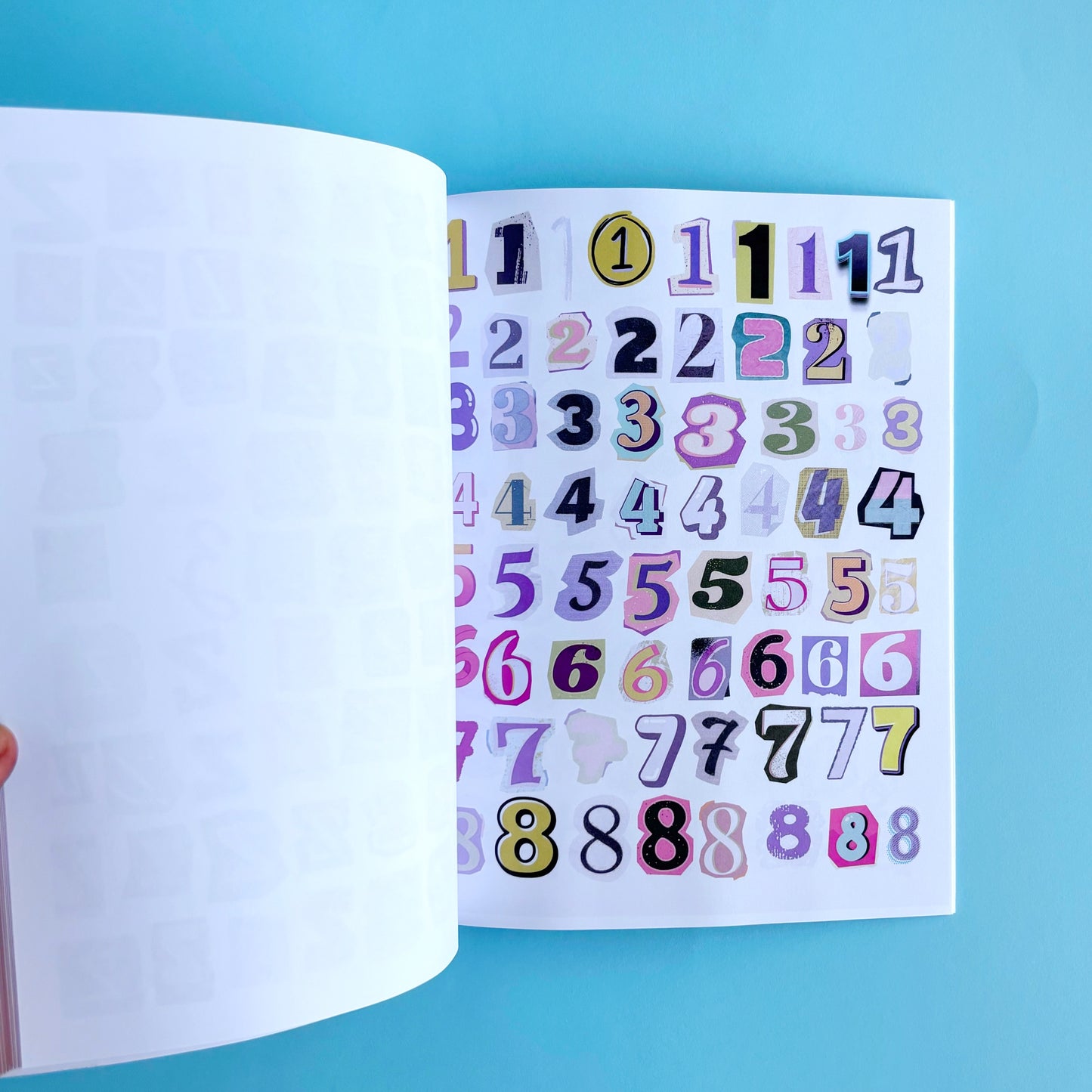 Libro para recortar: letras, números y símbolos – Pink Random Note (NO stickers)