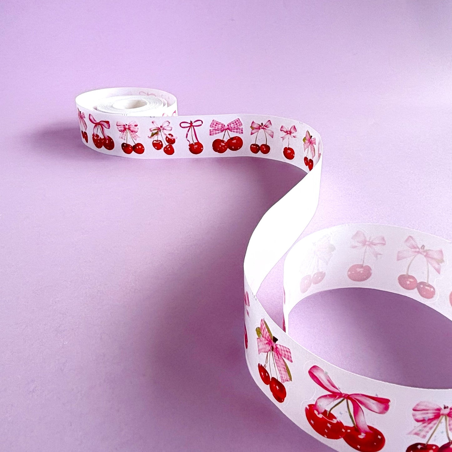 Rollo de stickers Cherry Bow - 500 stickers