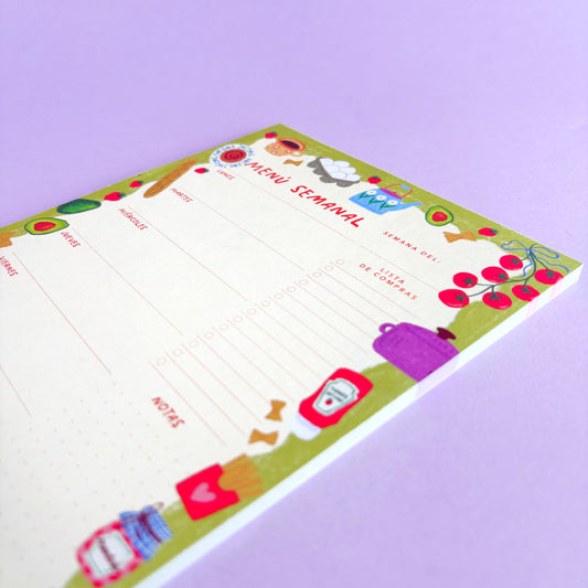 Planner de menú semanal sin fechas · Organiza tus comidas