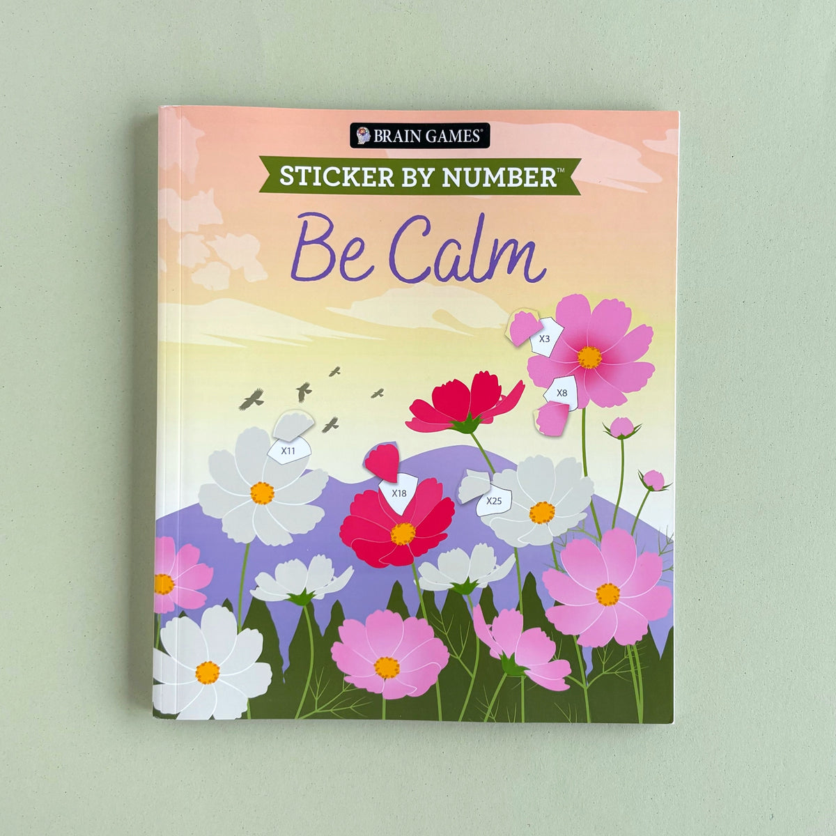 Libro de Stickers por Números Brain Games: Be Calm - 28 imágenes para completar