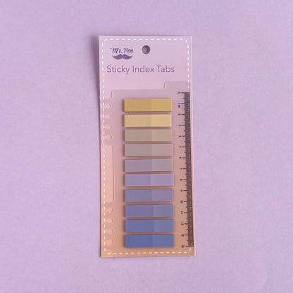 Banderitas adhesivas pastel degradé con regla integrada - Venta por unidad