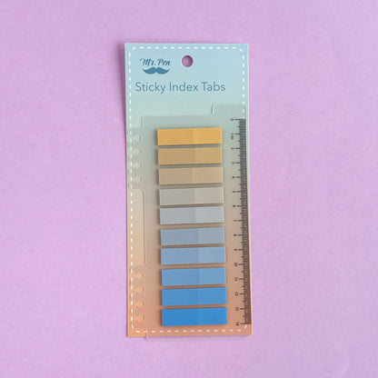 Banderitas adhesivas pastel degradé con regla integrada - Venta por unidad