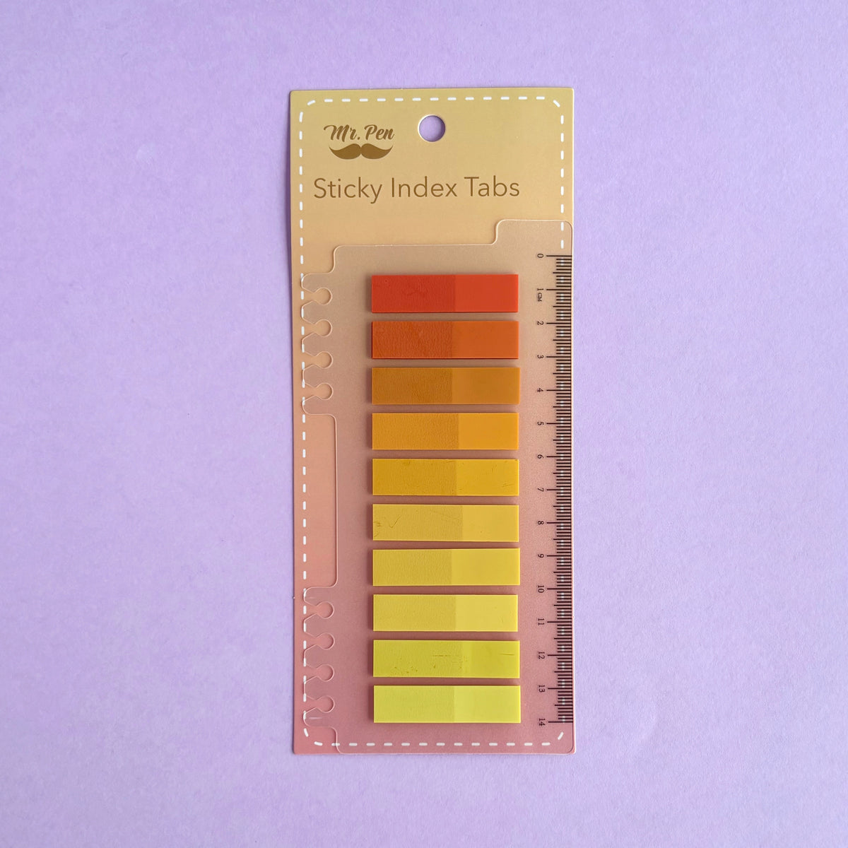 Banderitas adhesivas pastel degradé con regla integrada - Venta por unidad