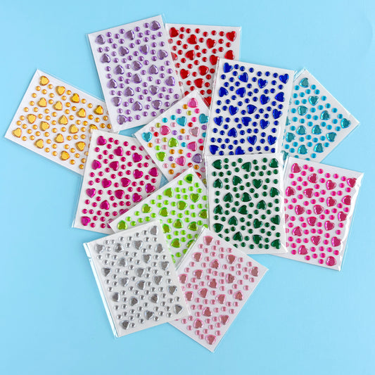 Pegatinas Brillantes 3D - Corazones