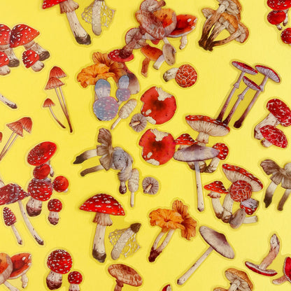 Mushroom Love · Stickers de hongos (40 piezas)