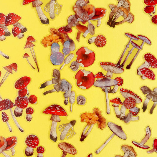 Mushroom Love · Stickers de hongos (40 piezas)