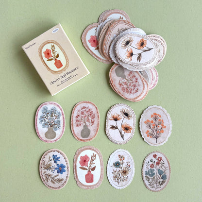 Vintage Floral Labels · Stickers de papel