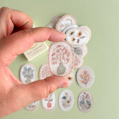 Vintage Floral Labels · Stickers de papel