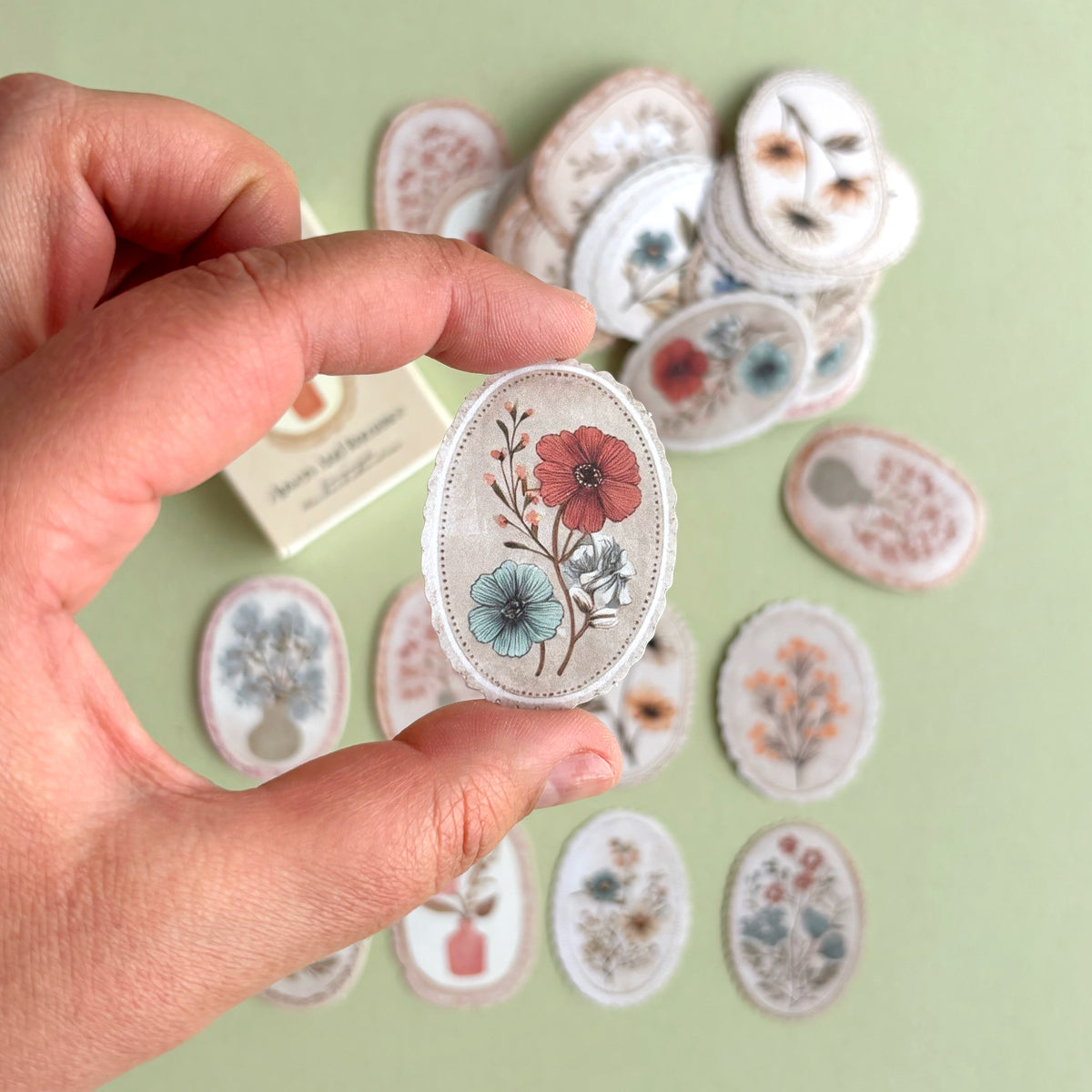 Vintage Floral Labels · Stickers de papel