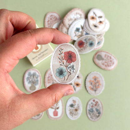 Vintage Floral Labels · Stickers de papel
