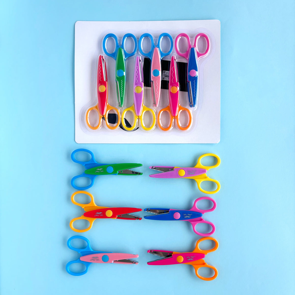 Kit de Tijeras Creativas Fun Shapes Mr. Pen: 6 diseños