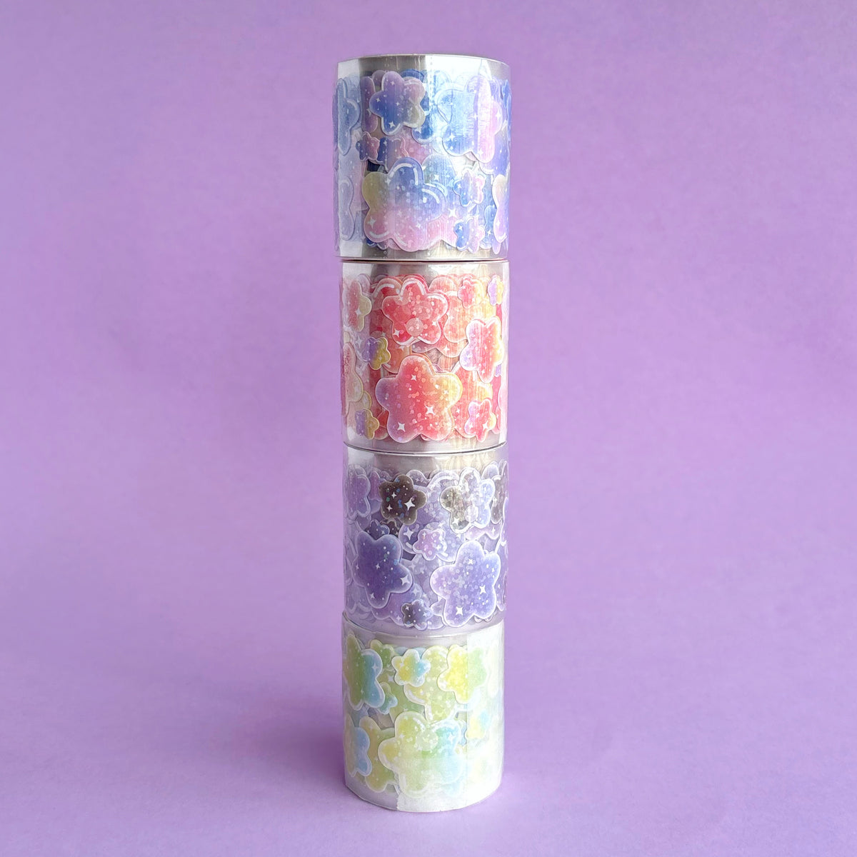 Rollo de Stickers de Estrellas Nube Glitter