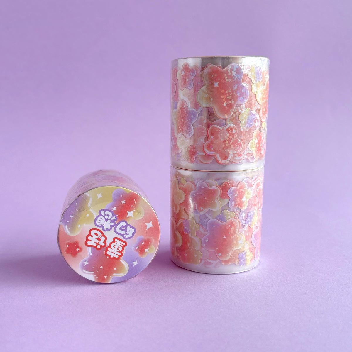 Rollo de Stickers de Estrellas Nube Glitter