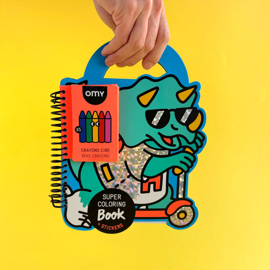 Súper Libro de Colorear: Dino (Incluye stickers y crayones)