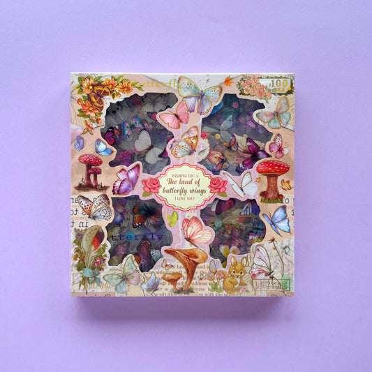 Caja de Stickers Vintage x 100 piezas - The Land of Butterfly Wings
