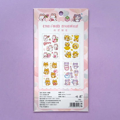 Stickers Animales Kawaii - Pink partner