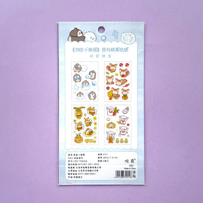 Stickers Animales Kawaii - Ice Blue Party