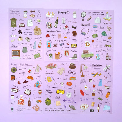 Stickers Aesthetics - Tinta y calma