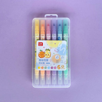Resaltadores borrables Fruity Erasable (set de 6) – aroma a fruta