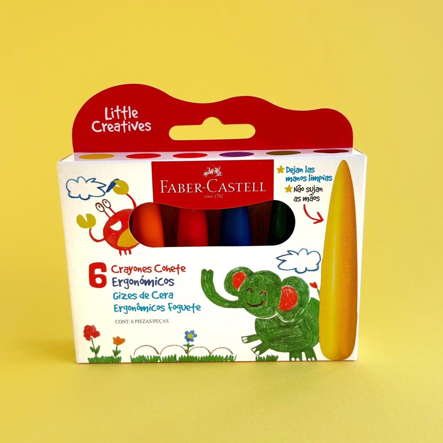 Crayón Ergonomico Cohete X 6 Faber Castell