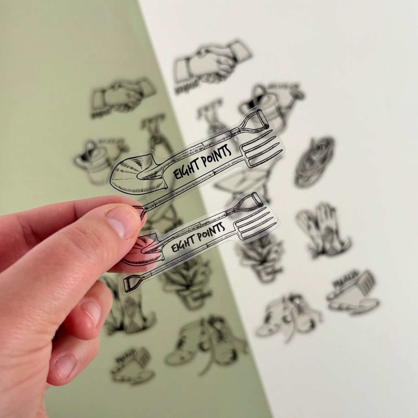 Stickers Garden Whisper - Vintage Black & White (20 piezas)