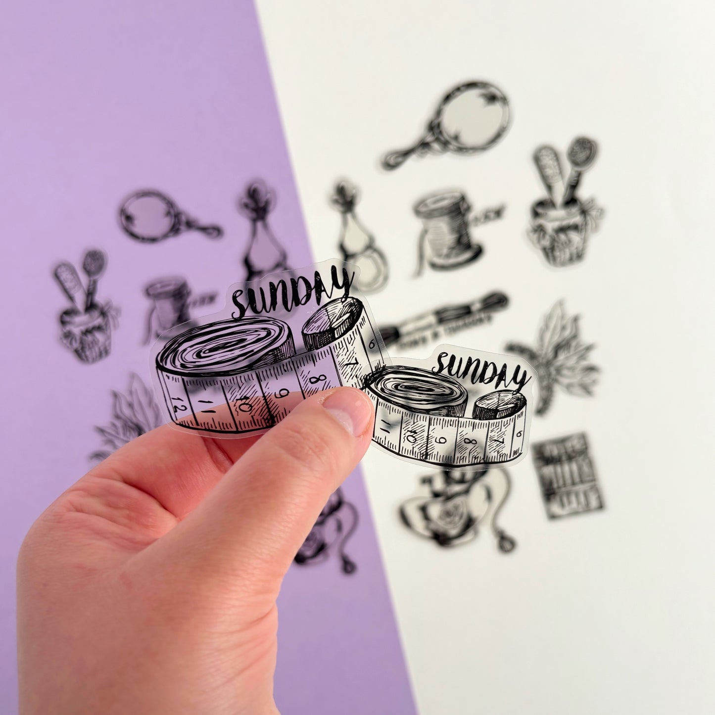 Stickers Threads & Tales - Vintage Black & White (20 piezas)