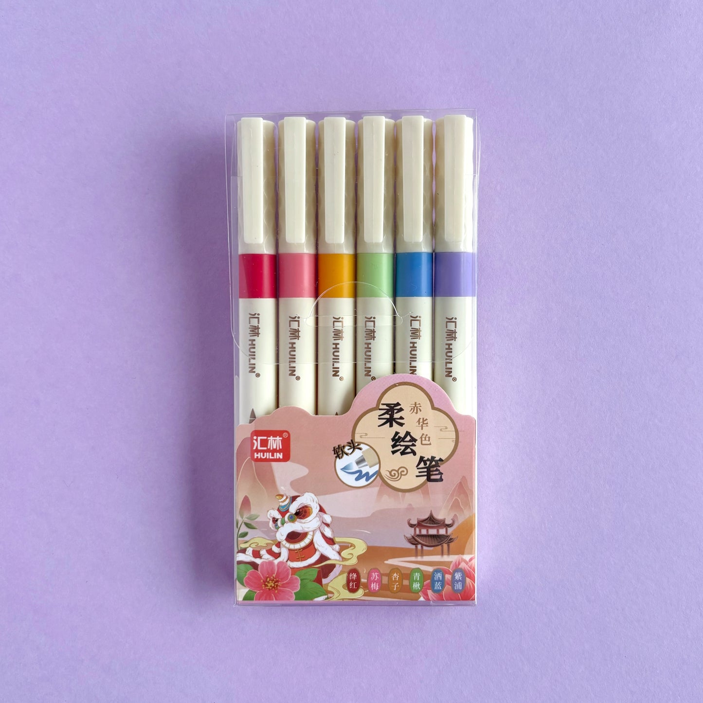 Marcadores Punta Pincel - Set x 6