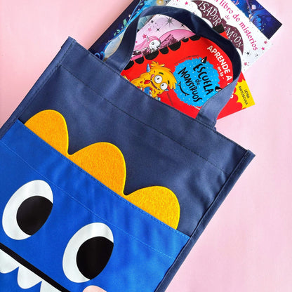 Book Bag dinosaurio con cremallera