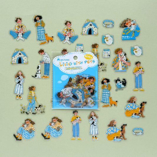 Set de Stickers Living with pets (30 piezas)