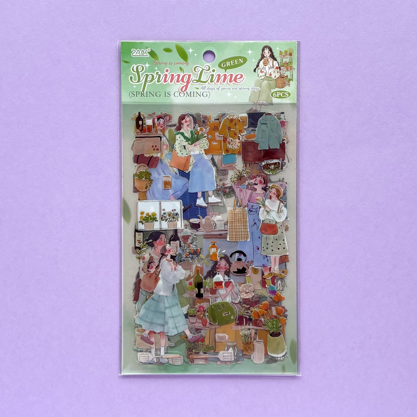 Set de stickers Spring Time (4 hojas): Colección Seasonal Days