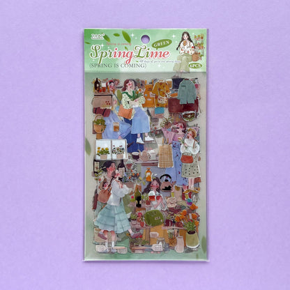 Set de stickers Spring Time (4 hojas): Colección Seasonal Days
