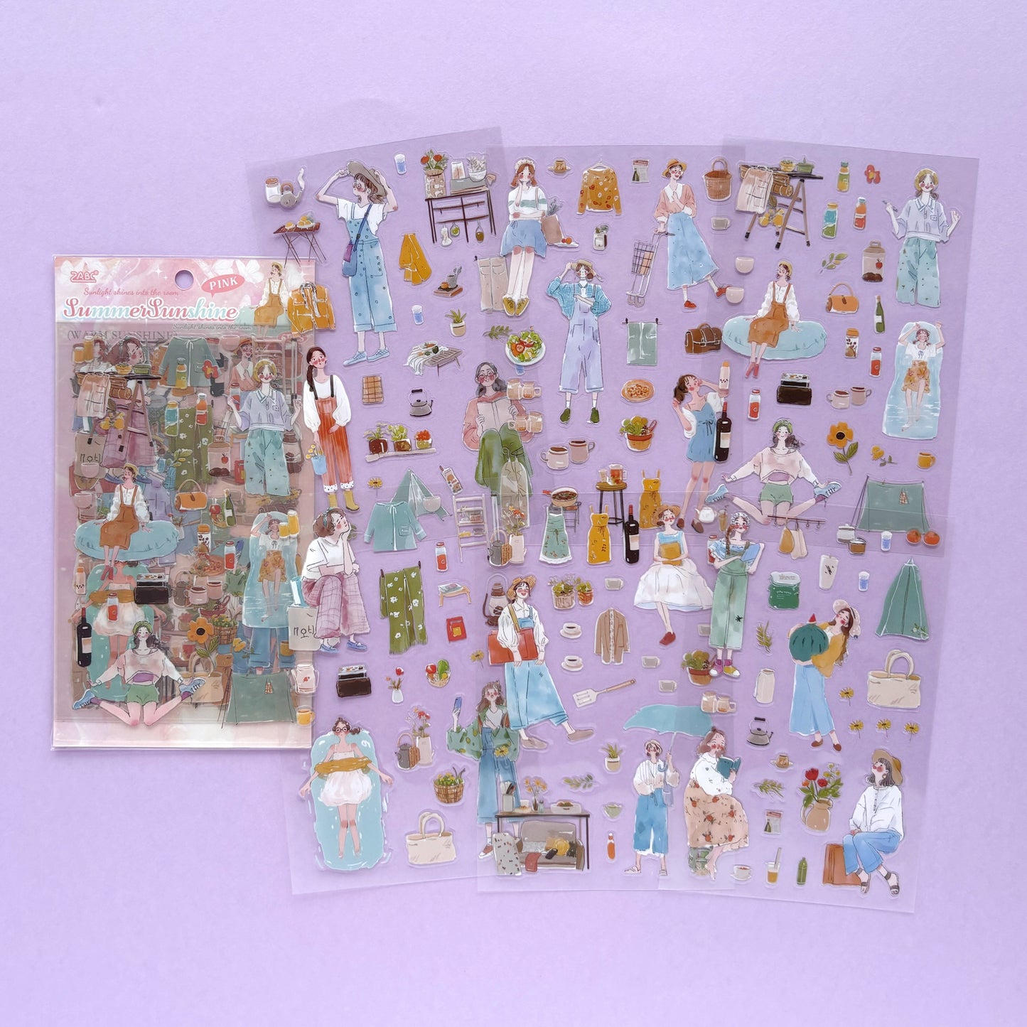 Set de sticker Summer Sunshine (4 hojas): Colección Seasonal Days
