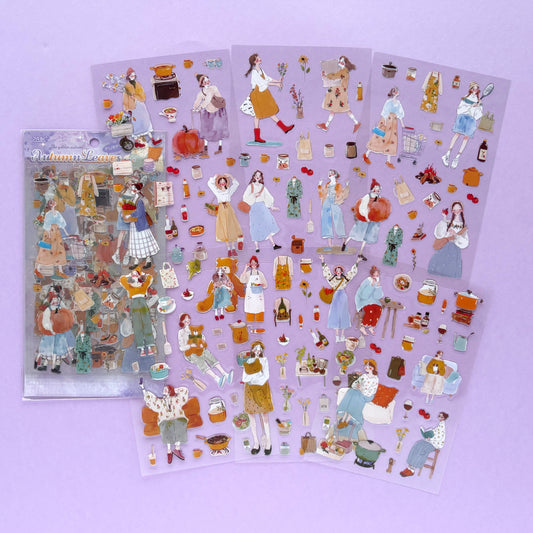 Set de sticker Autumn Leaves (4 hojas): Colección Seasonal Days