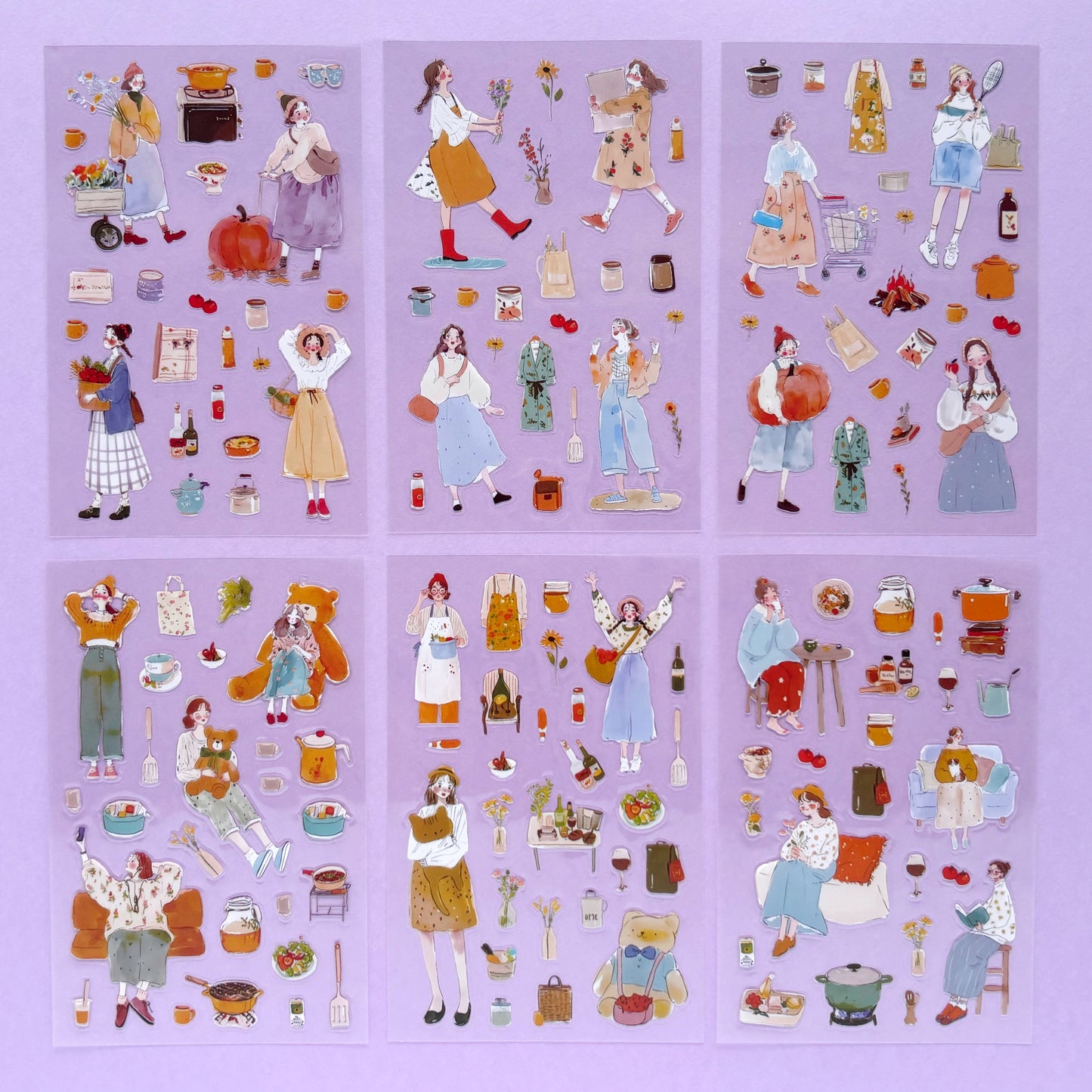 Set de sticker Autumn Leaves (4 hojas): Colección Seasonal Days