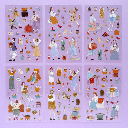 Set de sticker Autumn Leaves (4 hojas): Colección Seasonal Days