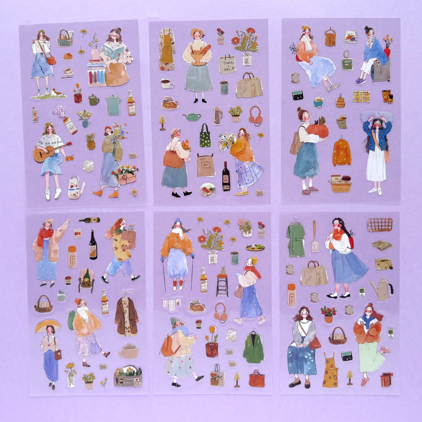 Set de stickers Winter Snow (4 hojas): Colección Seasonal Days