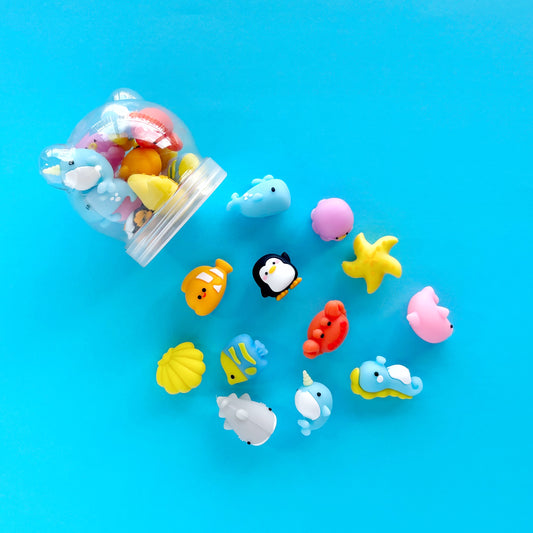 Miniborradores animales marinos – Frasco x 12