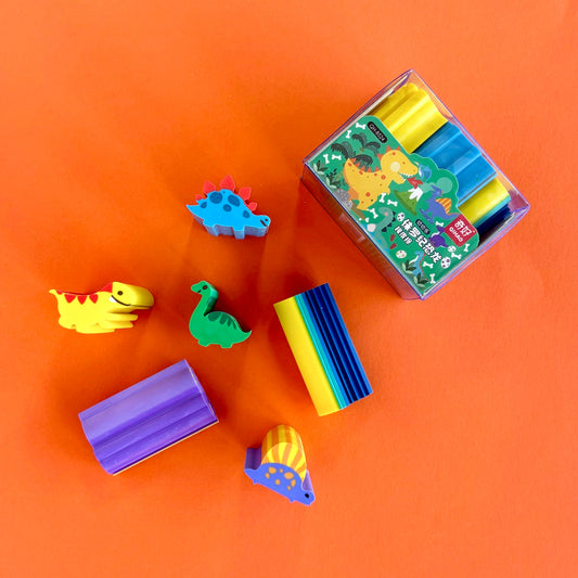 Borrador en barra dinosaurio – Estuche x 6